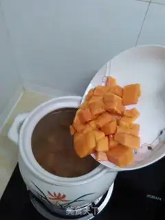 Make Pumpkin gel peanut rice soup step 3