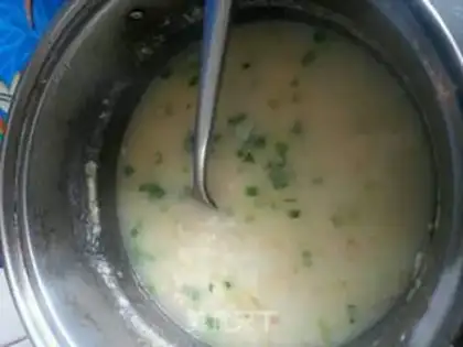 Make Seafood congee step 5