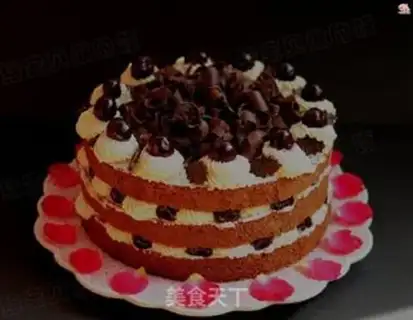 Make Black forest naked cake step 21