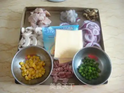 Make Seafood pizza step 4