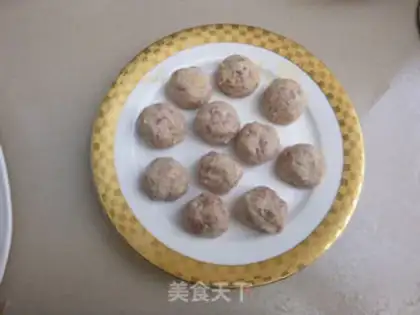 Make Lotus meatballs step 7