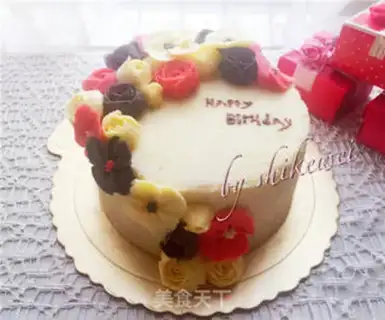 Make A flower birthday cake step 27