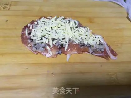 Make Cheese mushroom chicken roll step 5