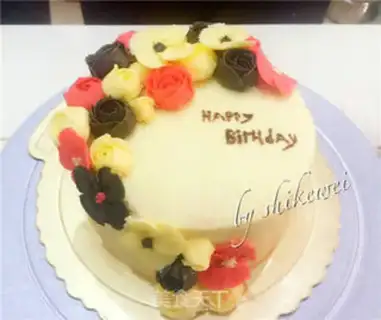 Make A flower birthday cake step 29