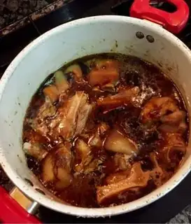 Make Red burning pig hoof step 5