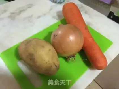 Make Fat cow makes potato carrots step 1