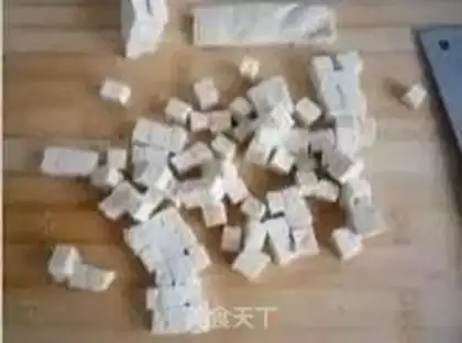 Make Gold and silver tofu step 2