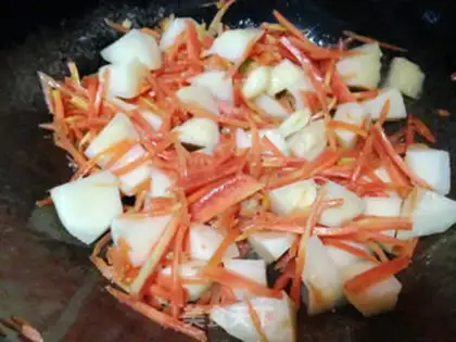 Make Potato carrot rice step 5