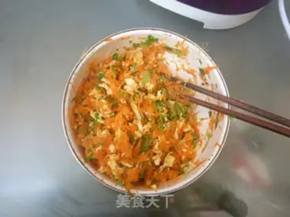 Make Carrot egg buns step 5