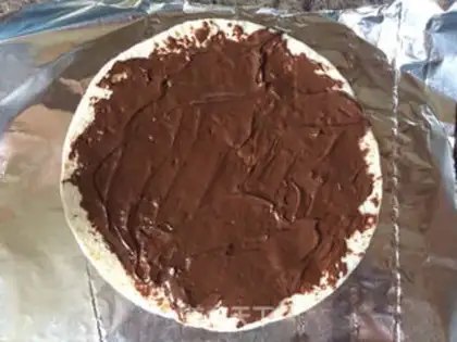 Make Chocolate cheese pizza step 1