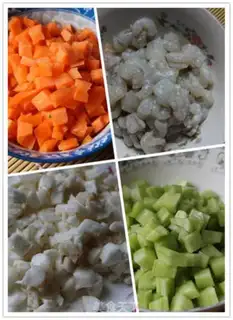 Make cucumber cucumbers and shrimp step 0