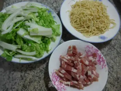 Make Salted cabbage for dry silk step 0