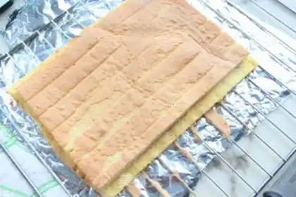Make Tiger cake roll step 13