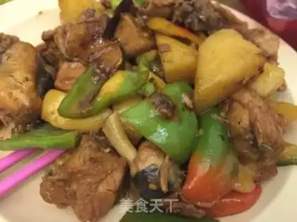 Make Potato pepper chicken step 9