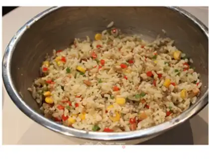 Make Chicken sausage rice step 1