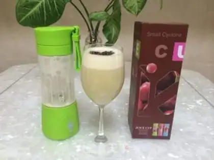 Make Banana egg milk step 7