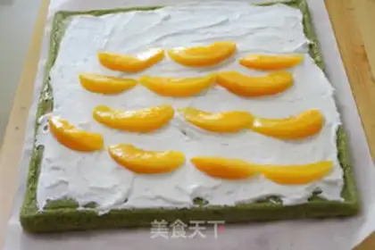 Make Peach cake rolls step 13