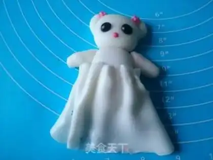 Make Bear rolls sugar cake step 15