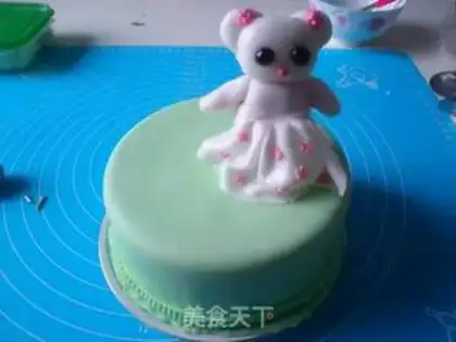 Make Bear rolls sugar cake step 17