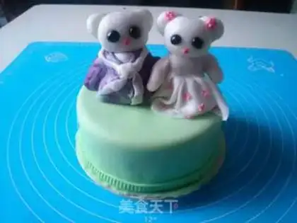 Make Bear rolls sugar cake step 22