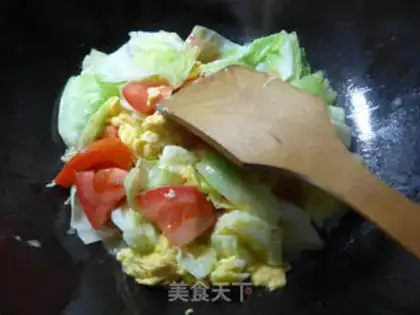 Make Tomato eggs and cabbage step 7