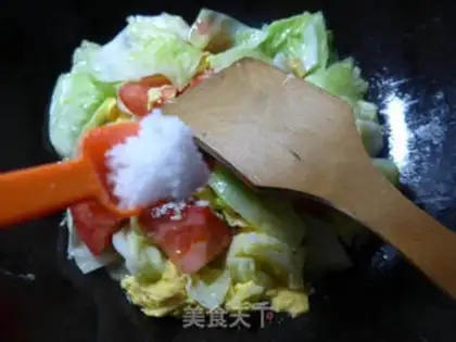 Make Tomato eggs and cabbage step 10