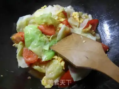 Make Tomato eggs and cabbage step 11