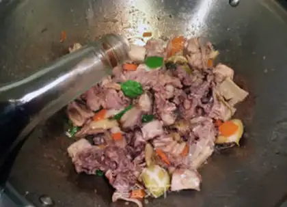 Make Fresh abalone chicken step 6