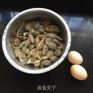 Make Flower clams steam eggs step 0