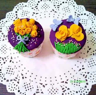 Make ♪ Flowers over sugar cupcakes ♪ step 30