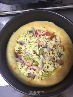 Make Shrimp ham pizza step 10