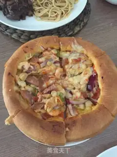 Make Shrimp ham pizza step 12