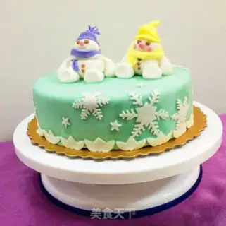 Make Snow dolls flipping candy cakes step 25