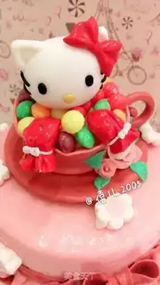 Make Kitty rolls the sugar cake step 9