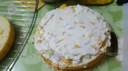 Make Mango cream cake step 5