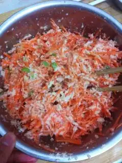 Make Carrot bean cake step 5