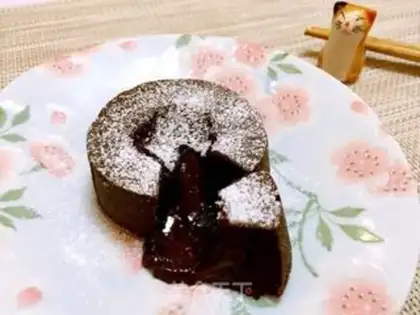 Make The lava cake step 8