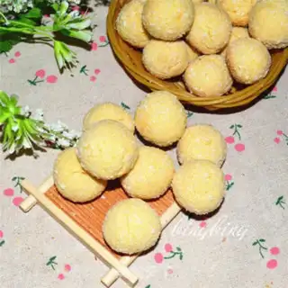 Make Milk coconut ball step 16