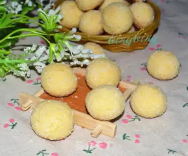 Make Milk coconut ball step 17