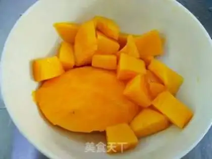 Make Mango, snow and sweet rice step 3