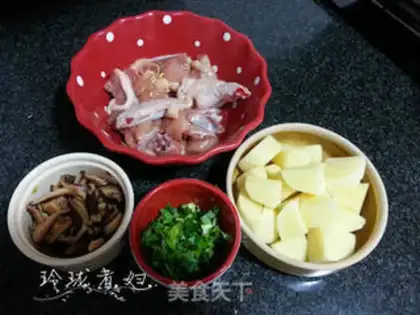 Make Potato chicken step 1