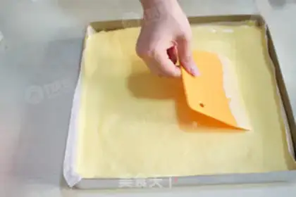 Make A cake roll of Junping in the field step 7