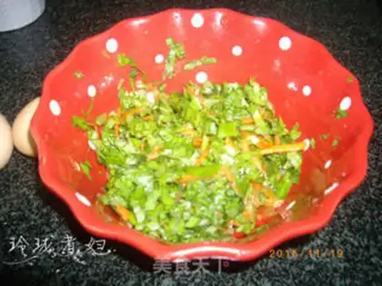 Make Vegetable eggcake step 1