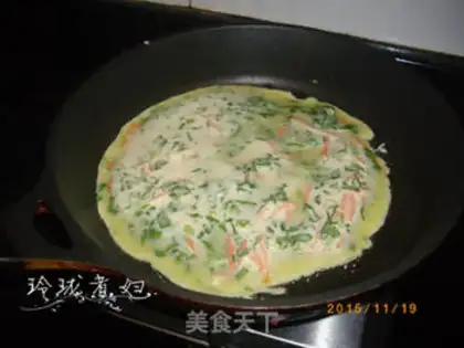 Make Vegetable eggcake step 3