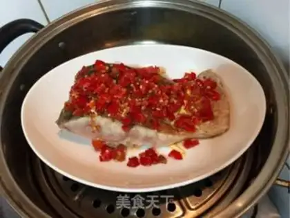 Make Pepper chopping, steaming fish step 2