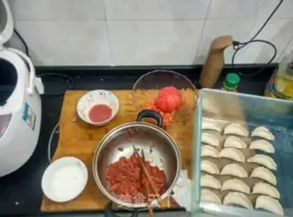 Make Tomato beef dumplings step 3