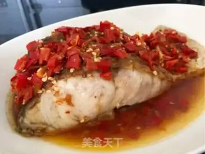Make Pepper chopping, steaming fish step 5