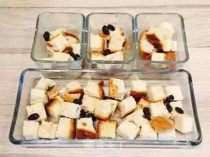 Make Pumpkin milk bread pudding step 2