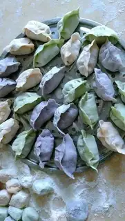 Make Colour dumplings step 1