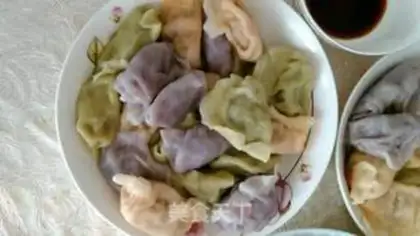 Make Colour dumplings step 3